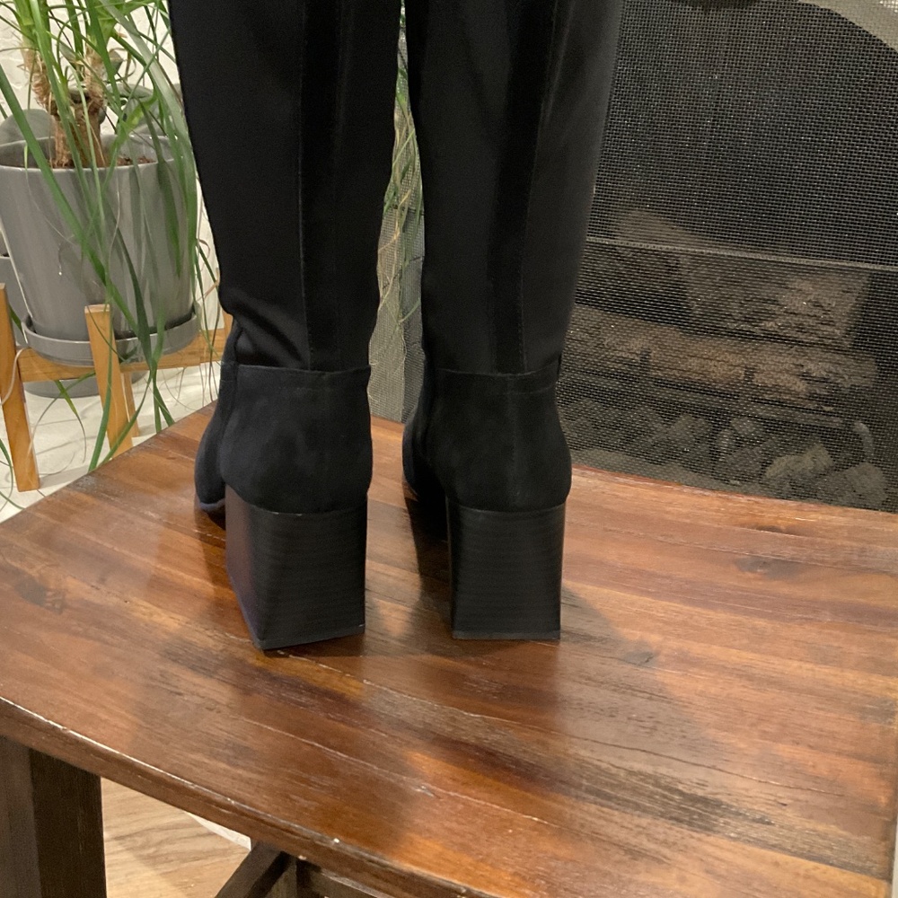 NWOT Blondo Tenor Waterproof Tall Boot Black Suede size 7.5M - Picture 7 of 9